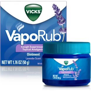 美国直邮 Vicks VapoRub薰衣草局部胸部按摩喉咙缓解软膏 50g