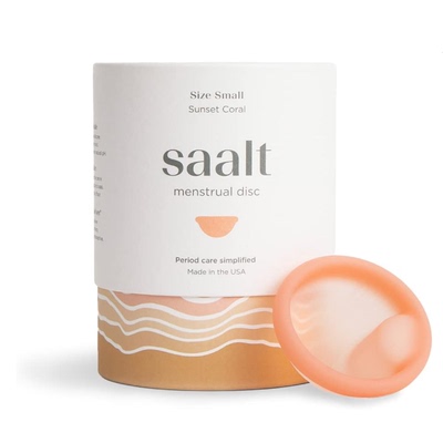美国直邮-美国制造Saalt安全月亮杯柔软可重复卫生棉条替 月经盘