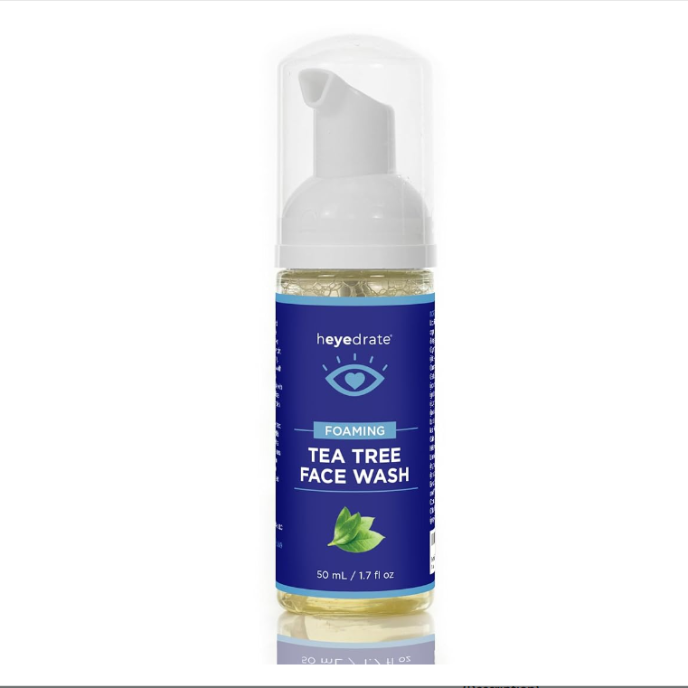 美国直邮 Heyedrate泡沫茶树洗面奶眼睑洁面乳-含有芦荟眼部护理
