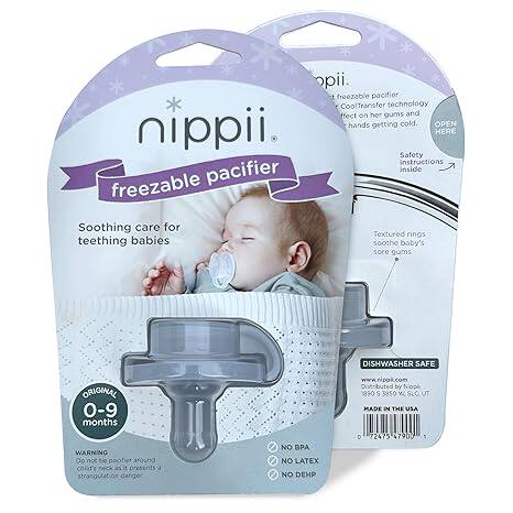 美国直邮Nippii Freezable Pacifier 可冷冻婴幼儿硅胶安抚奶嘴