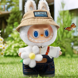 POPMART泡泡玛特 LABUBU拉布布春天野在家FALLINWILD搪胶公仔挂件