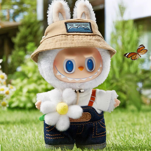 POPMART泡泡玛特 LABUBU拉布布春天野在家FALLINWILD搪胶公仔挂件