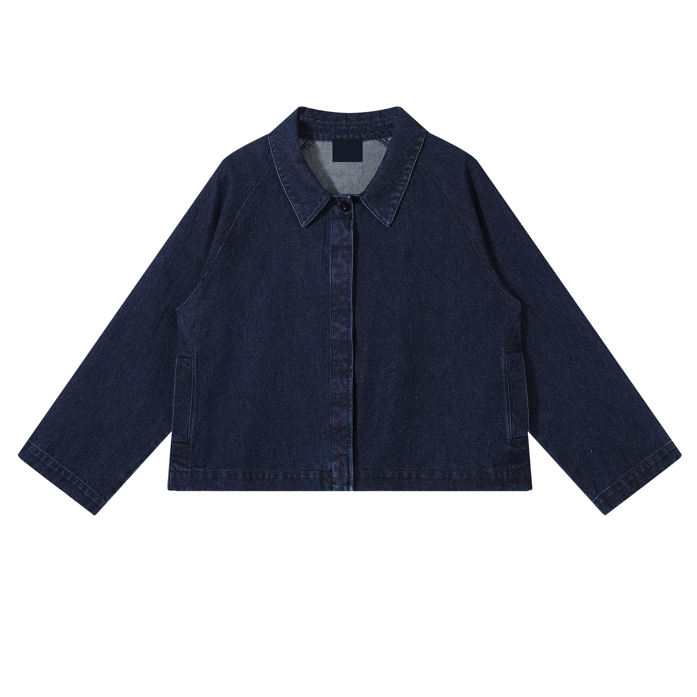 秋冬加厚女士牛仔短外套汉麻棉