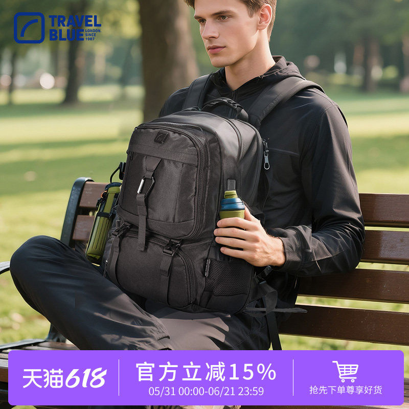 Travel Blue/蓝旅冒险背包经典黑色旅行运动户外出行双肩包