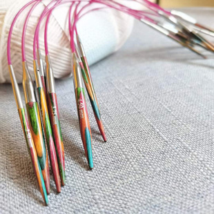 KnitPro symfonie 袖子针 彩木系列原装进口袜子袖子针环形编织针