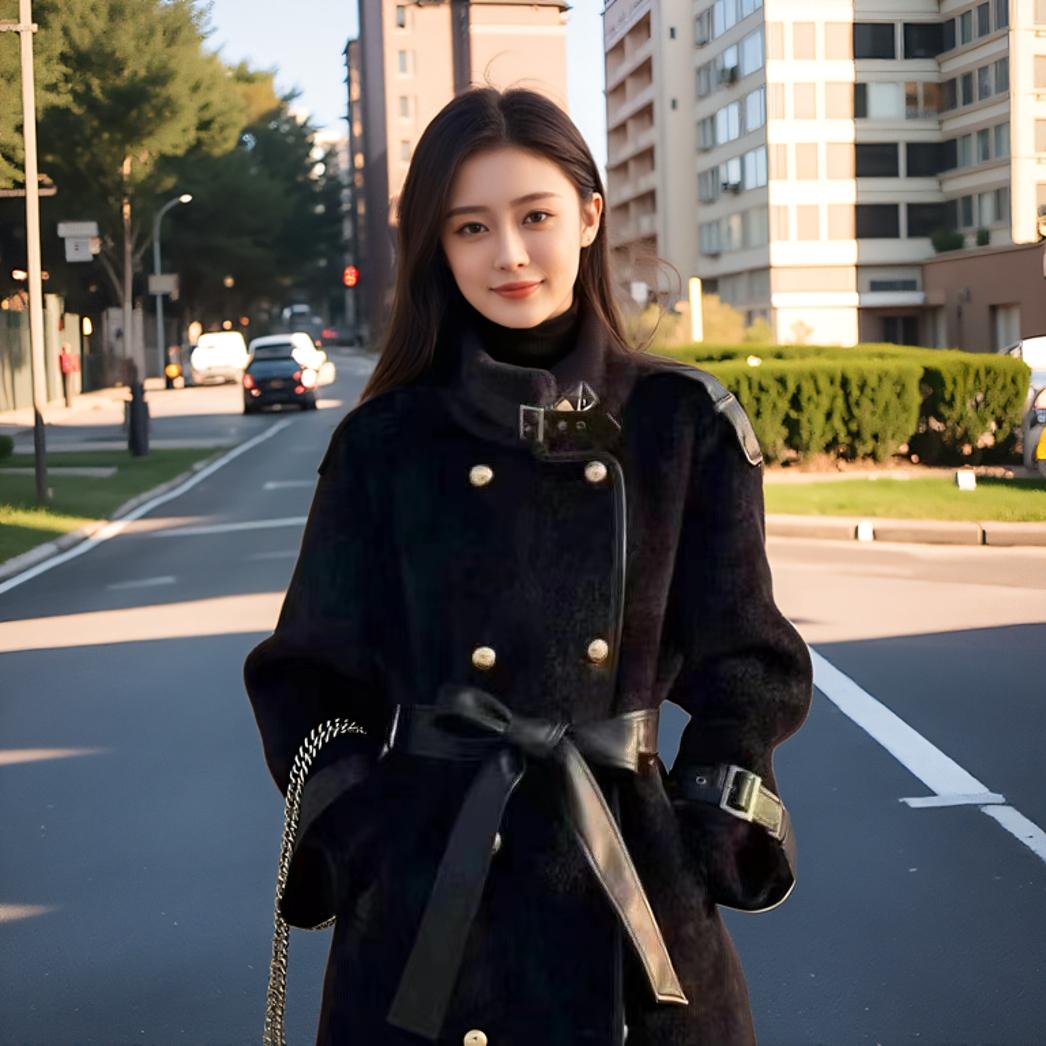 长款水貂绒皮草外套小香风