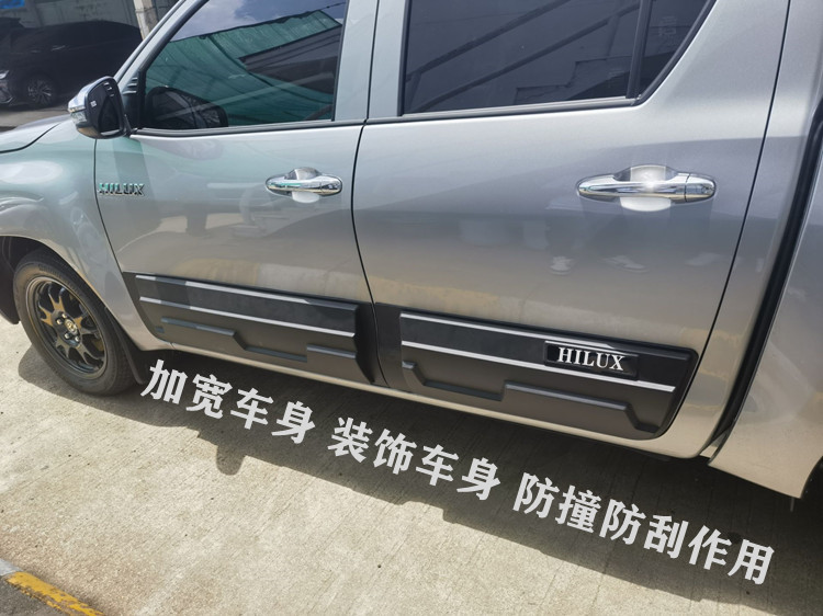 15-26年HILUX REVO TRAVO皮卡改装GR标车身门边护板装饰板防撞板
