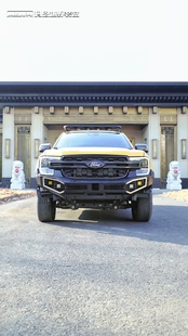 适用于2023年福特RANGER 前杠牛栏杠防撞杠保险杠护杠带灯 T9改装