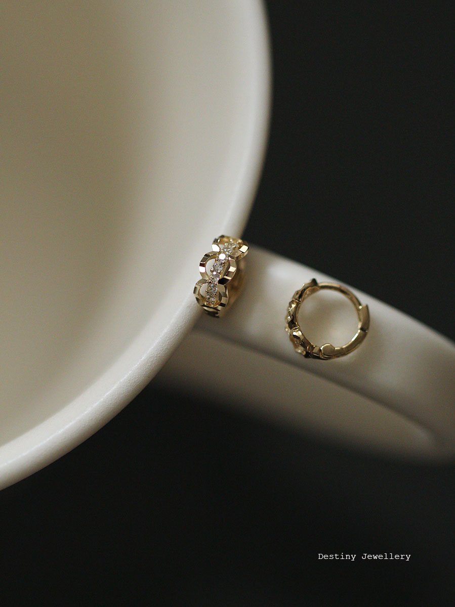 destiny浪漫法式9K金送女友耳扣