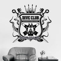 80 types of Scuba Diving wall stickers Underwater Free Diving stickers Scuba Diving Bathroom Glass stickers thumbnail 6