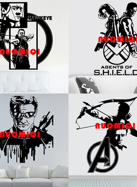 12款复仇者联盟Hawkeye鹰眼墙贴画电影人物主题酒吧宿舍装饰贴纸