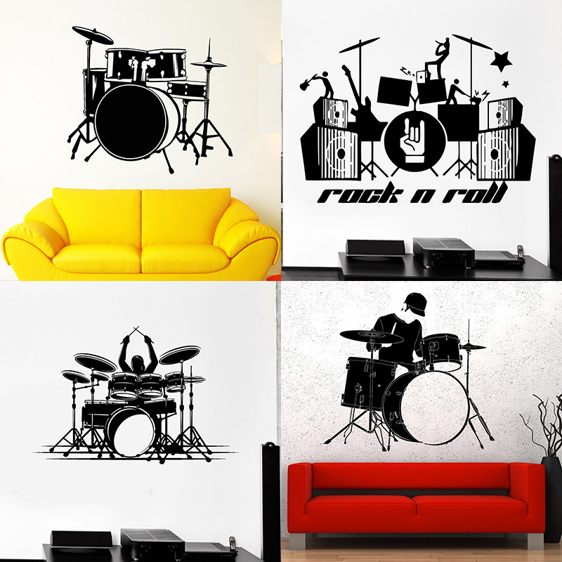 架子鼓爵士鼓装饰贴画drumkit