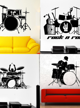 架子鼓爵士鼓装饰贴画drumkit