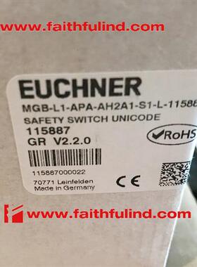 议价Euchner 115887 安士能安全模块 MGB-L1-APA-AH2A1-S1-L-1158