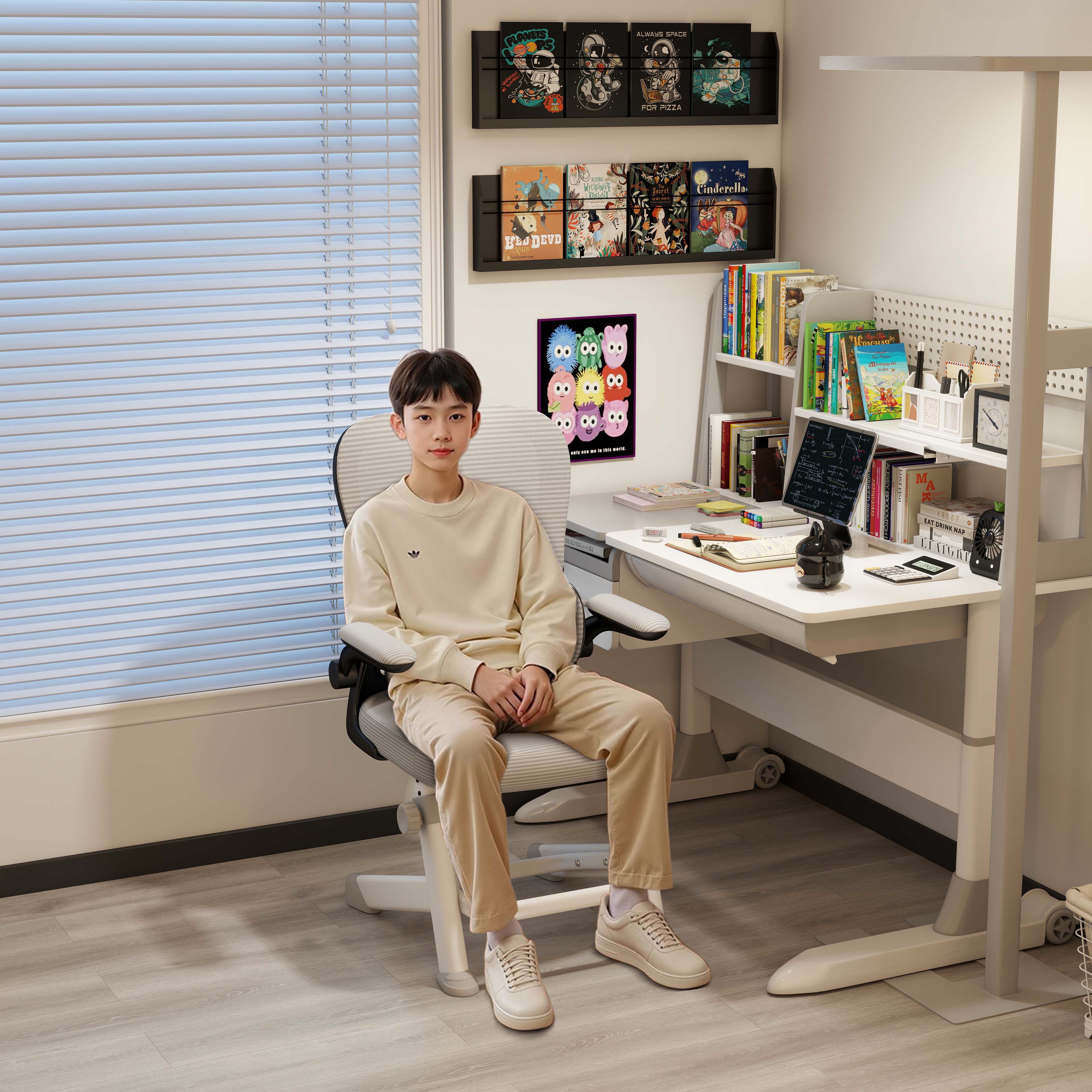 学习椅子青少年初高中学生专用人体工学办公椅可升降久坐书桌座椅