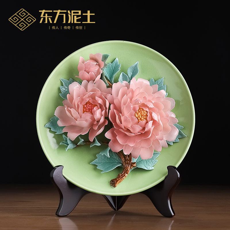 非遗手工《花开富贵》挂盘