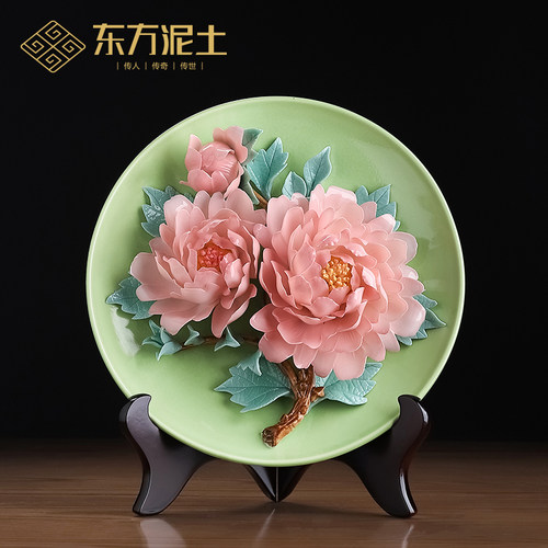 非遗手工《花开富贵》挂盘