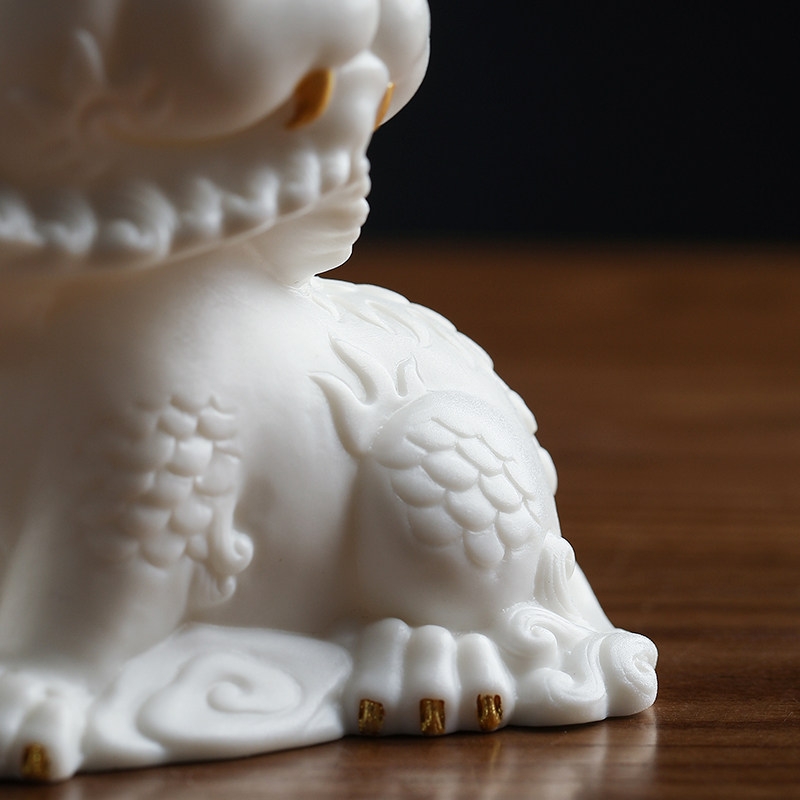 东方泥土 谛听 中式创意陶瓷小巧可爱办公室茶桌汽车车载桌面摆件,家居饰品,装饰摆件,淘宝优惠券,粉丝福利购,淘宝优惠卷