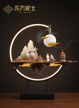 东方陶云月千里新中国禅意创意装饰茶室家居客厅酒柜装饰