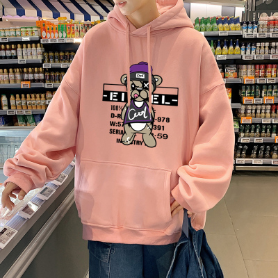 春秋季卡通带帽卫衣外套宽松