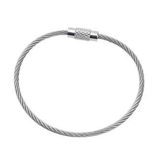 科脉 304不锈钢钢丝绳钥匙圈 钢丝绳圈钥匙圈户外吊牌钢丝环圆圈