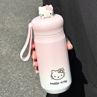 可爱保温杯女生士高颜值2025新款带茶隔直饮水杯学生便携小巧杯子