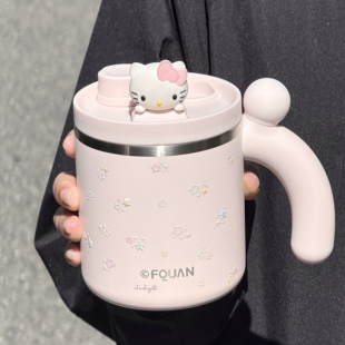 hellokitty保温水杯高颜值ins学生办公室咖啡杯子316L不锈钢可爱