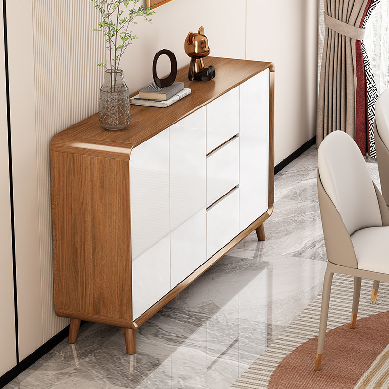 北欧实木色餐柜一体靠墙家用客厅厨房矮柜茶水柜收纳碗盘柜收纳柜,住宅家具,餐边柜,淘宝优惠券,粉丝福利购,淘宝优惠卷