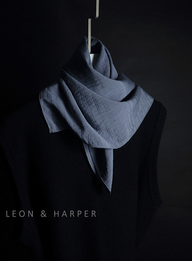 法式浪漫私家定制小众高品质天丝提花灰色小方巾丝巾领巾头巾女