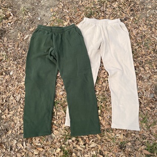 原D新款美式街头潮牌MOPQ纯棉水洗加绒复古宽松滑板休闲裤刺绣