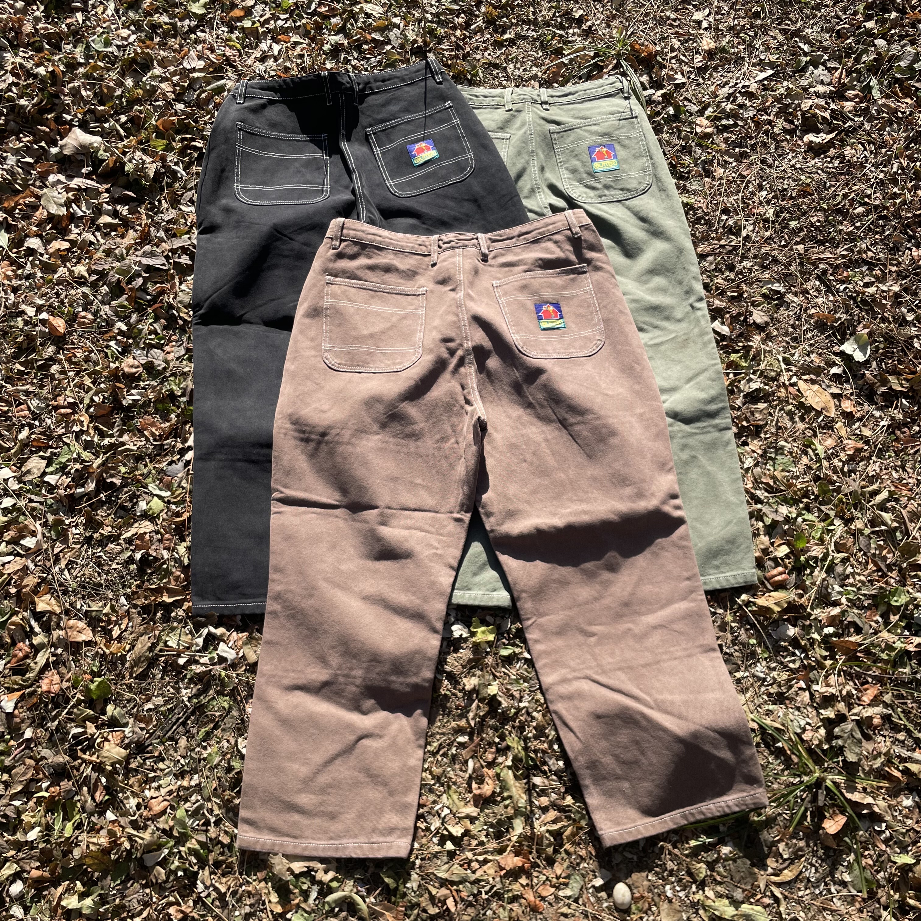 原D新款美式街头潮牌BG牛仔水洗复古宽松BAGGY街舞工装裤滑板裤