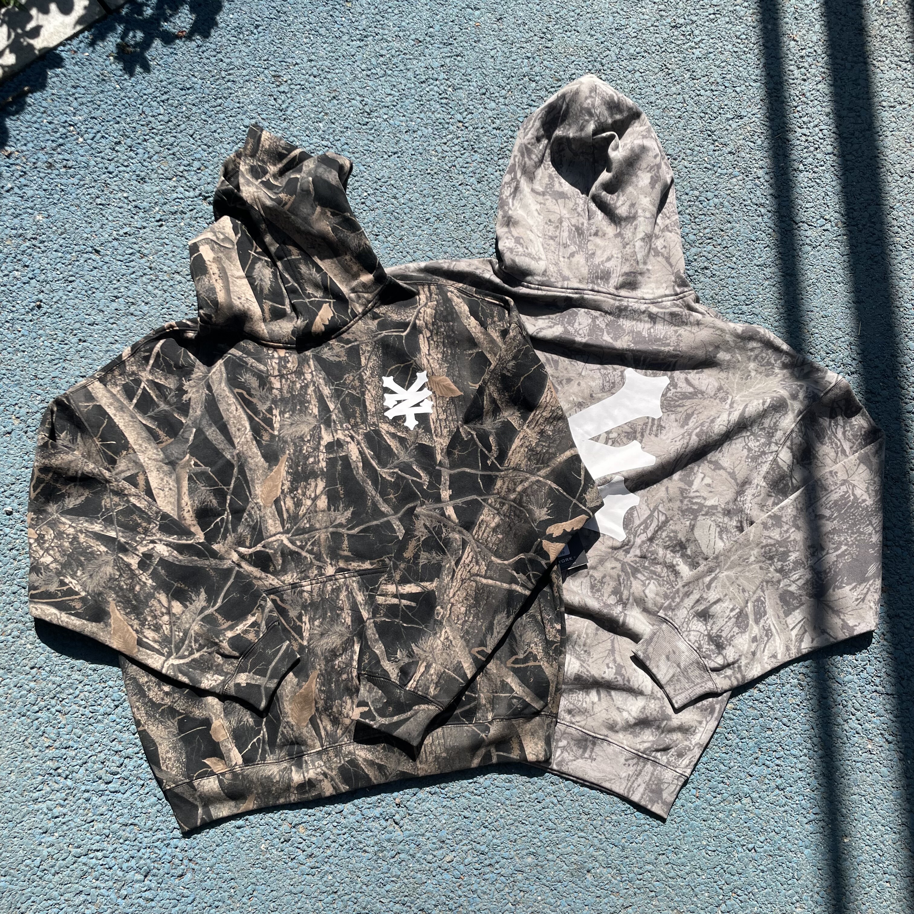 原D男新款美式街头潮牌ZY涤棉水洗加薄绒复古迷彩宽松滑板帽衫