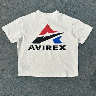 原D新款美式街头HIPHOP潮牌AX纯棉水洗复古宽松短袖T恤街舞说唱