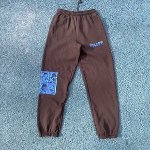 长裤 街头潮牌HF棉涤水洗加绒复古宽松滑板休闲卫裤 美式 原D新款