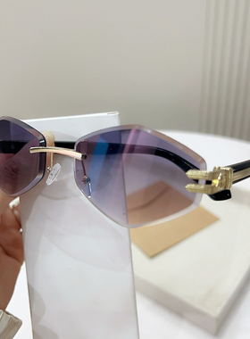 2025春夏新款小脸墨镜女防紫外线大脸显瘦高级感太阳镜街拍潮度假