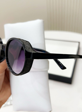 复古猫眼墨镜女韩潮ins网红高级感拍照凹造型防紫外线2025新款gm