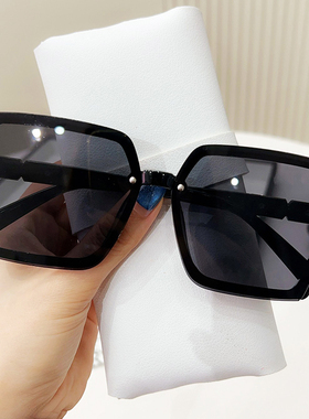 gm墨镜女2025年新款网红太阳镜男潮时尚黑色眼镜大脸显瘦防紫外线