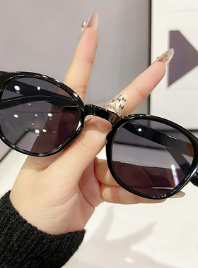墨镜2025新款潮女太阳镜圆脸网红款时尚防紫外线开车小框眼镜显瘦