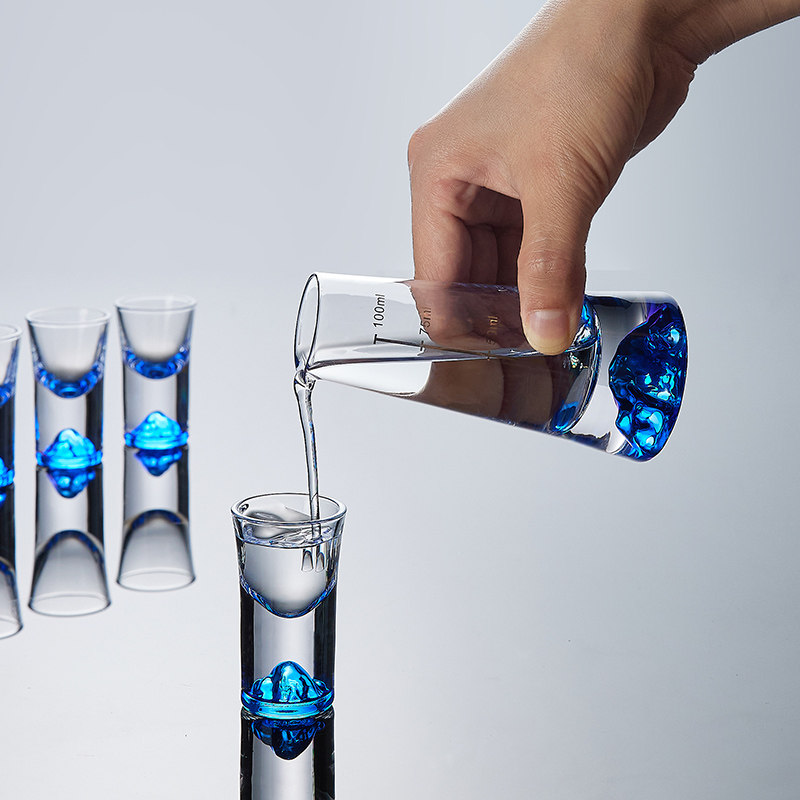 金山白酒分酒器套装家用小号量酒器玻璃小酒杯醒酒器带刻度倒酒壶,餐饮具,分酒器,淘宝优惠券,粉丝福利购,淘宝优惠卷