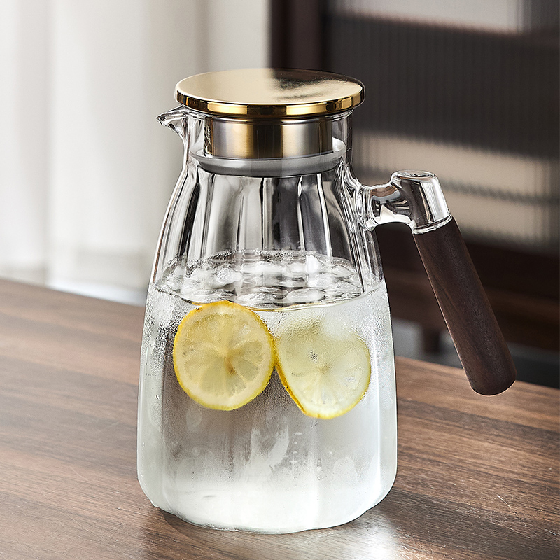 大容量冷水壶家用客厅凉水壶套装耐高温玻璃壶加厚凉白开水泡茶壶