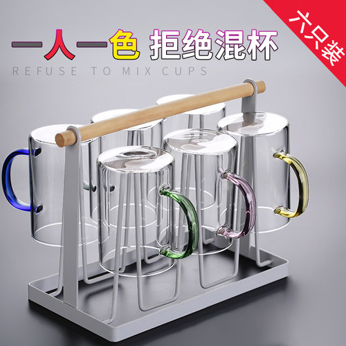 玻璃杯带把耐热简约牛奶杯喝水杯