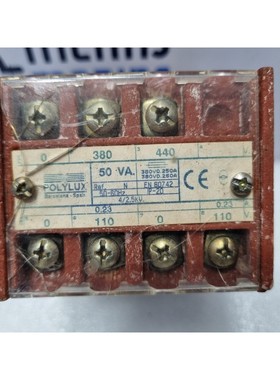 Polylux 50VA Transformer 50-60Hz 4/2.5KV