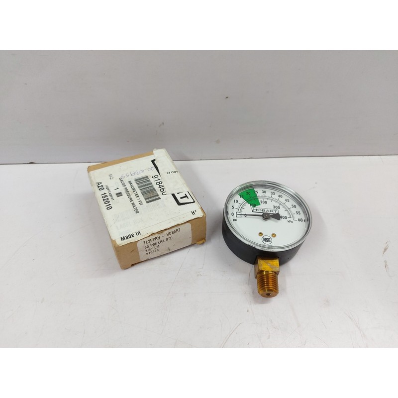 Hobart 918460 Acqua Manometro 0-60PSI 0-400kPa