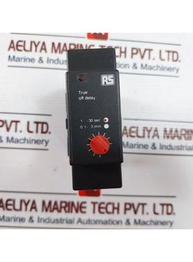 RS 260-555 True Off Delay Relay with Socket 1-30 Sec 220-240