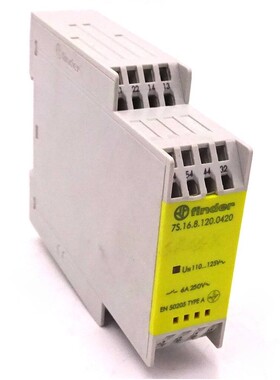 Safety Relay 7S.16.8.120.0420 Finder 110-125VAC 6A *New*