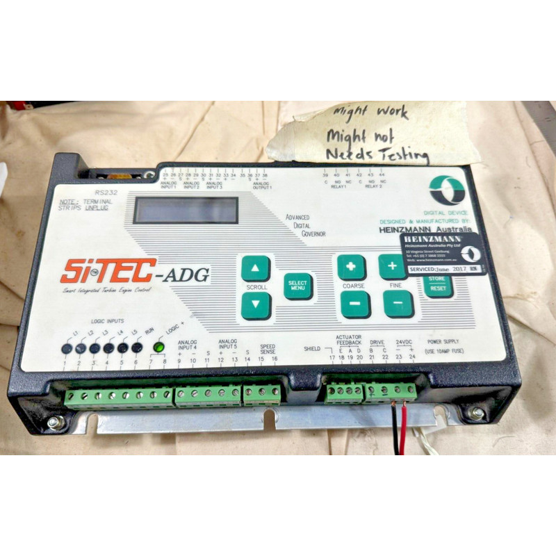 SiTEC ADG / Heinzmann PN: 555-112 Turbine Control, Build RCC