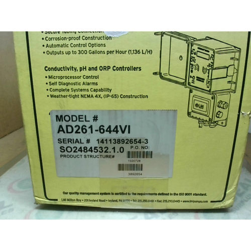 LMI Líquido Metronics AD261-644VI de Medición Bomba Serie