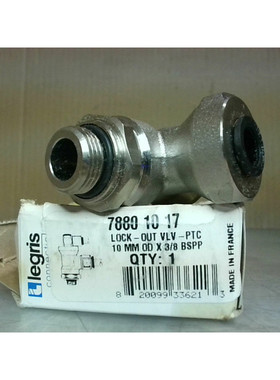 Legris 7880 10 17 Lockout Valve 10mm OD x 3/8 BSPP - New In