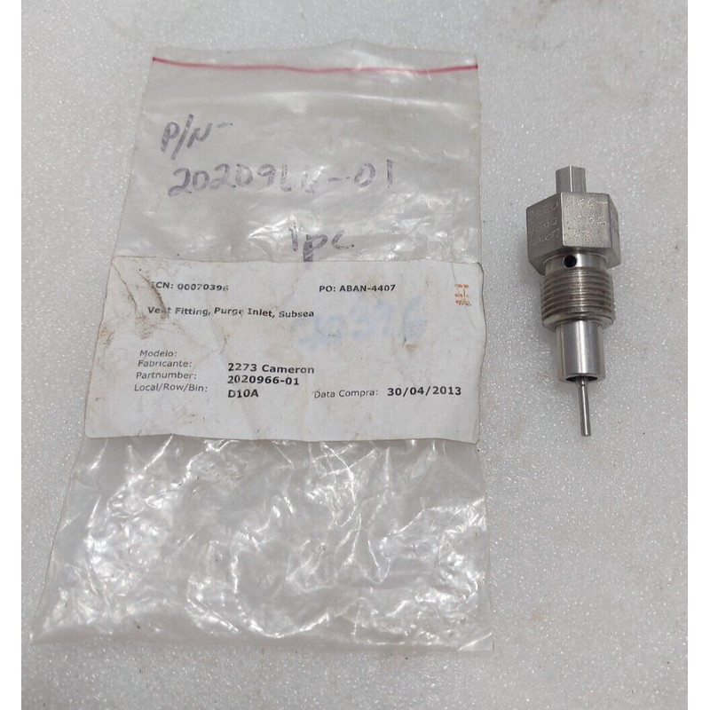 Cameron 2020966-01 Veat Fitting, Purge Inlet, Subsea 2273