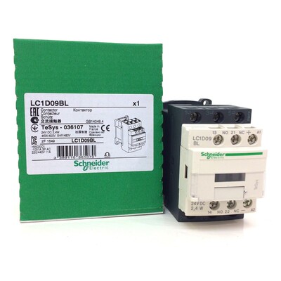 Contactor LC1D09BL Schneider 24VDC 4kW 1NO 1NC 036107
